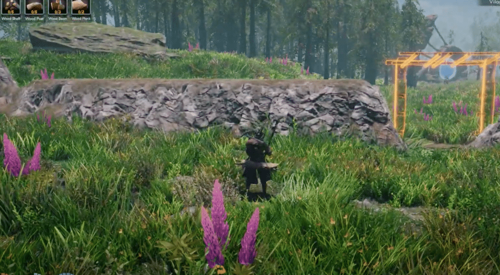 Example of a wall built using Terraforming