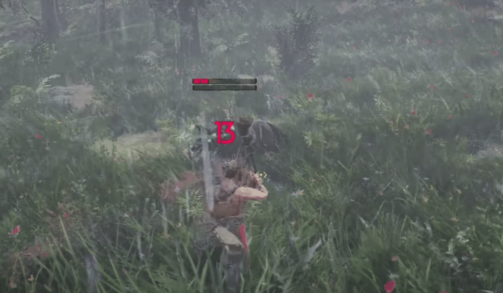 In combat with a wolf