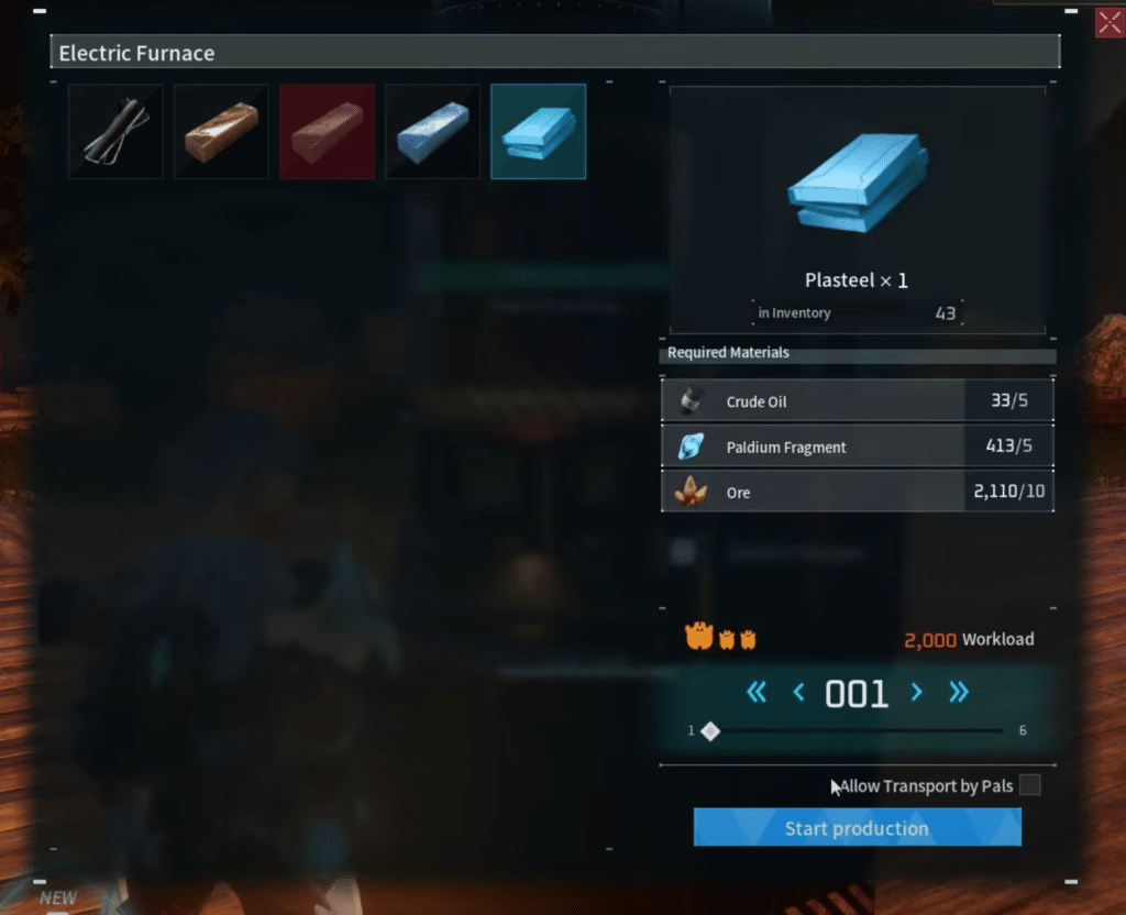 The craftable plasteel can be found in the electric furnace