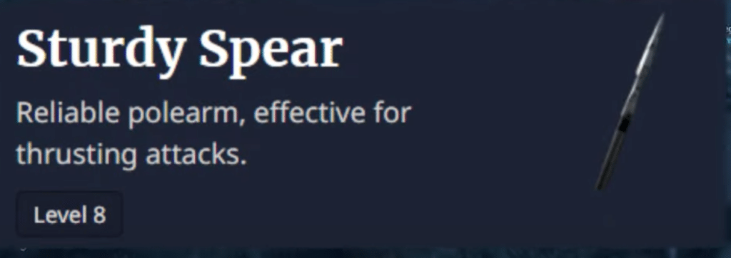 The Sturdy Spear weapon