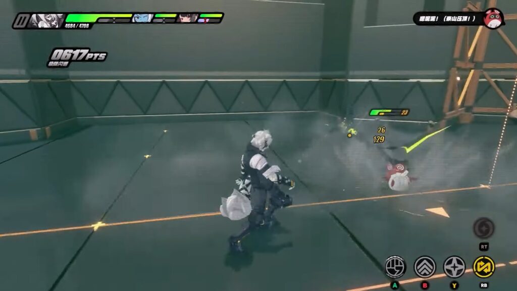 Example of a Bangboo attacking a foe in combat