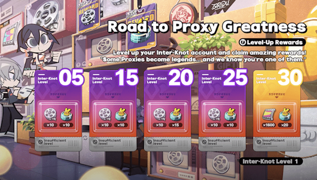 Road to Proxy Greatness level up rewards