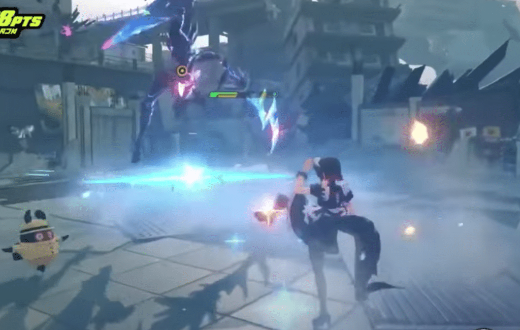 Ellen Performing an attack in game.
