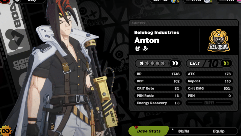 Anton, a very strong A-rank agent.