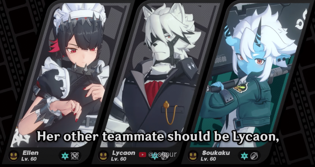 An ideal team with Lycaon in ZZZ