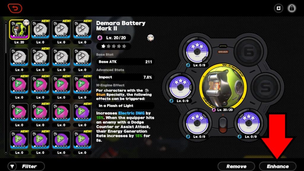 Enhance option
