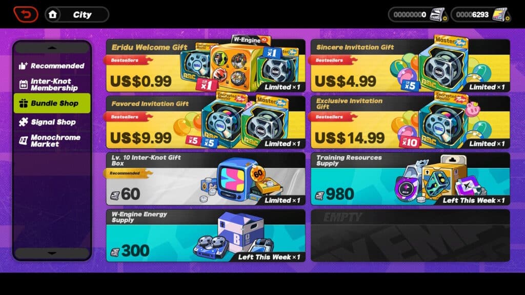 ZZZ Item Bundles