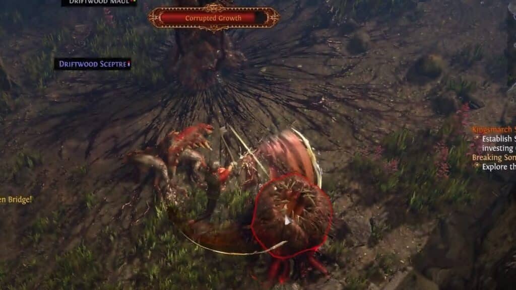 Corrupted Growth combat