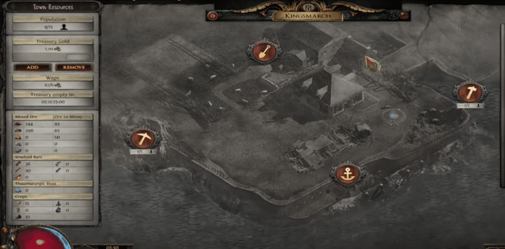 Menu where you can manage your league. You can get here by interacting with Johan