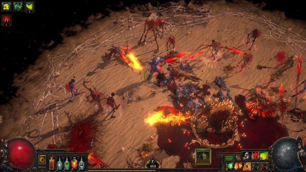 Gameplay Screenshot | How to Fix Path of Exile 3.25 Crashing at Old Fields & Oak Fight Error