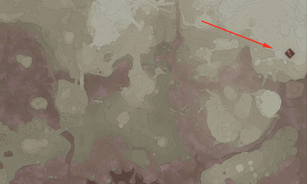 map location for the Hollow Halls