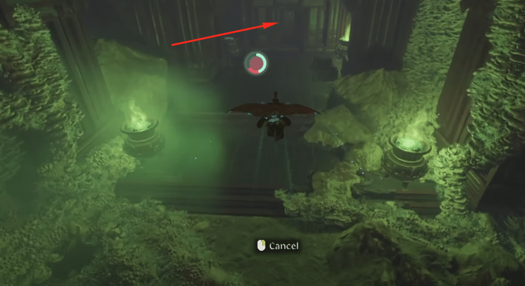 platform you will land on after gliding down