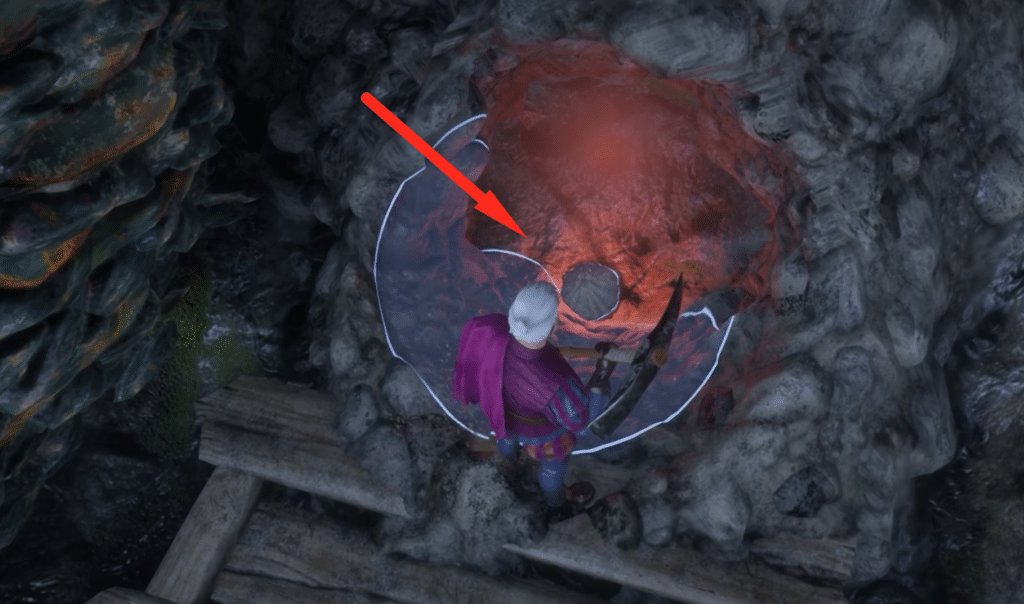 The Round Sea Urching inside the rubble