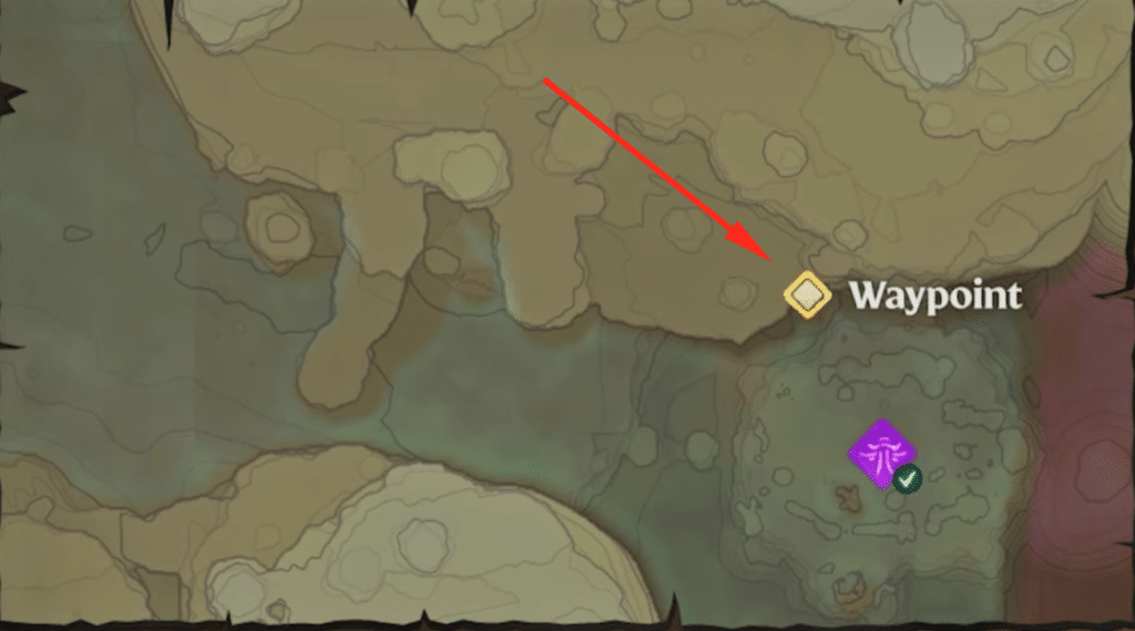 map location for the Crab Fossil.