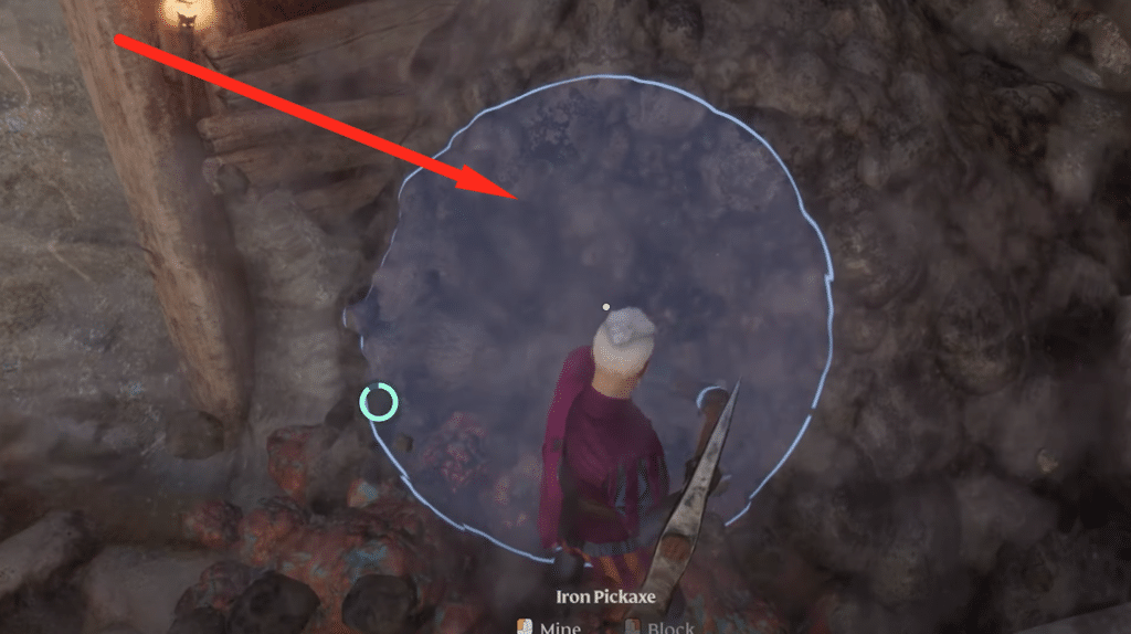 the fossil is behind this rubble