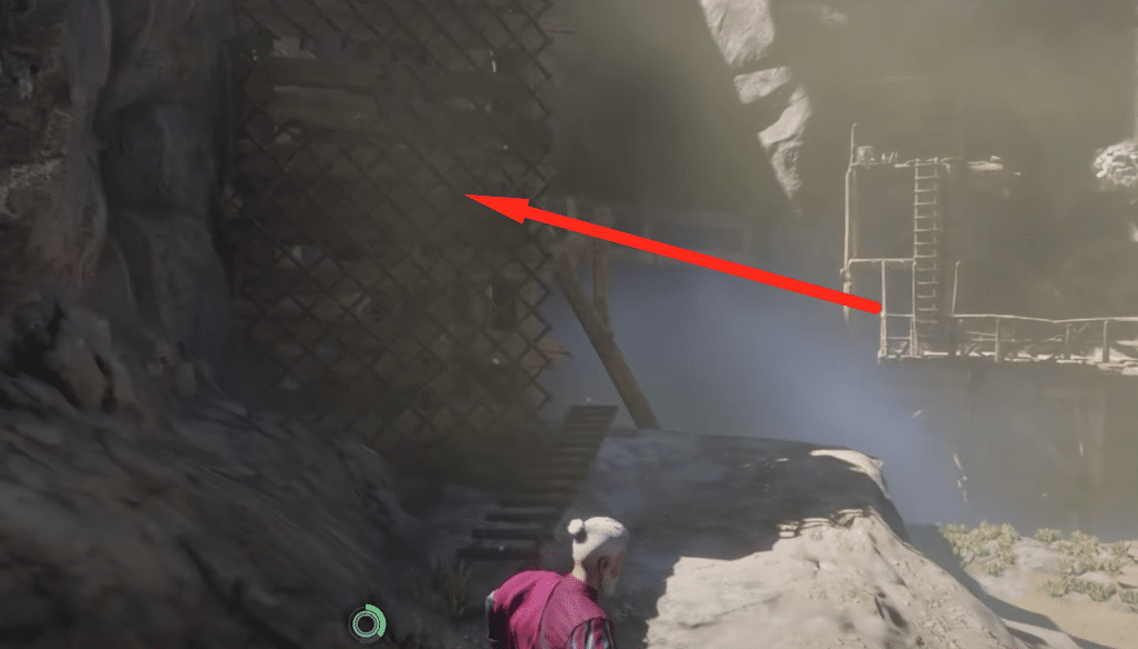 Wall you need to climb inside the Mining Rift