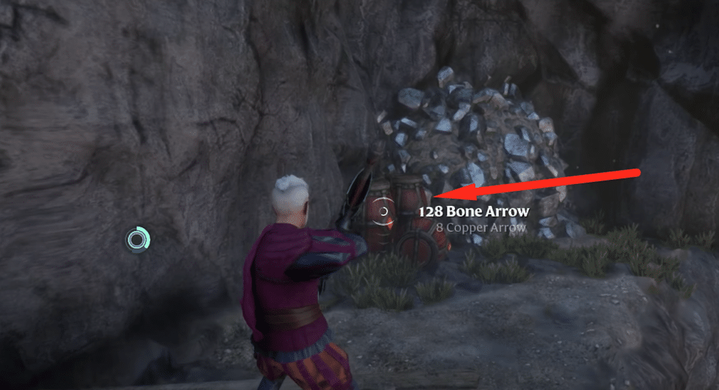 Barrel you need to shoot at to clear the deposit