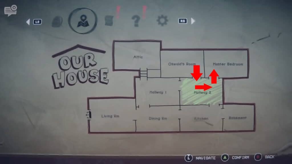 Master Bedroom route