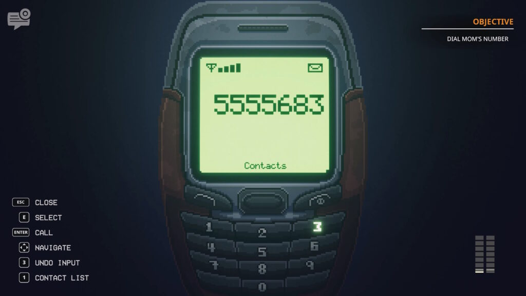 Dialing mom's number