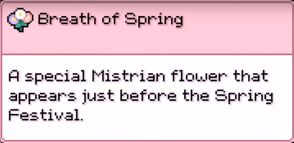 Breath of Spring - Fields Of Mistria: Spring Festival Event Guide