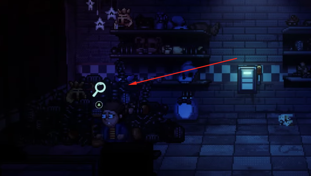 Look through the pile of items inside the storage room to find the keycard you are looking for.