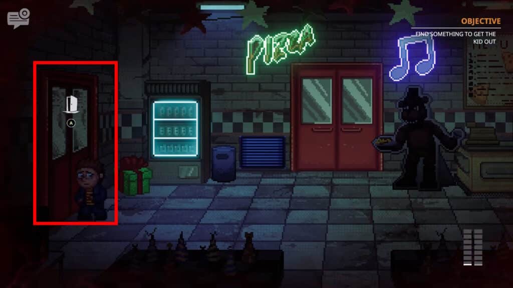 Leaving the pizzeria