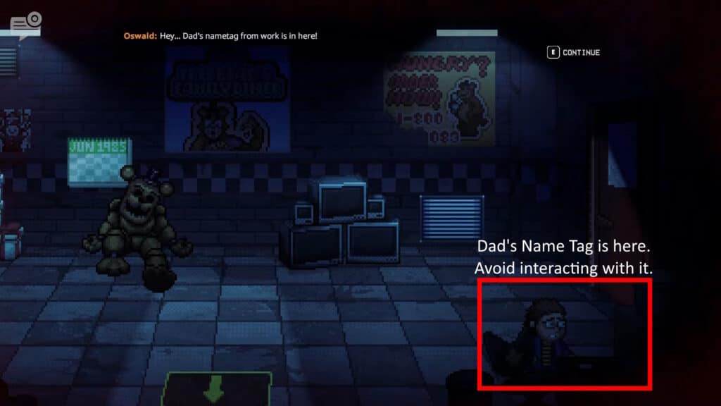Dad's Name Tag location