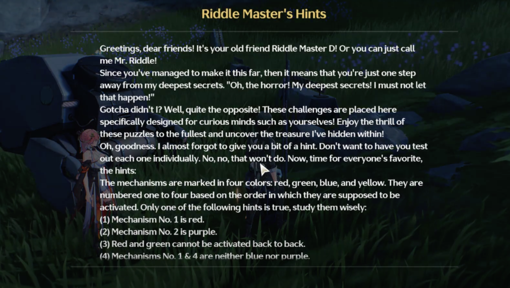 Riddle Master's Hints
