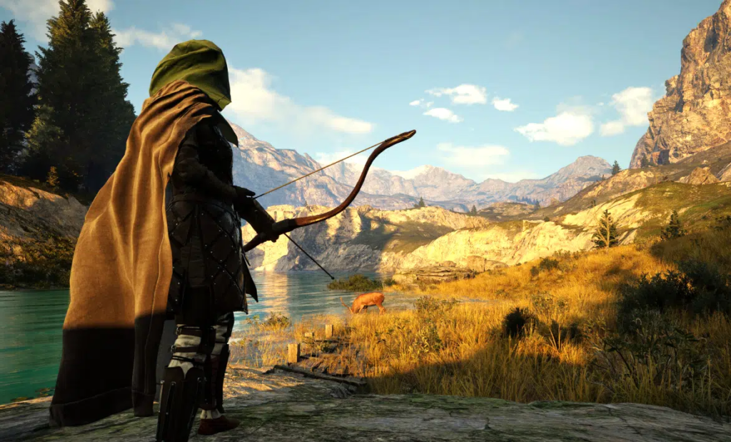 A character wielding a bow and arrow