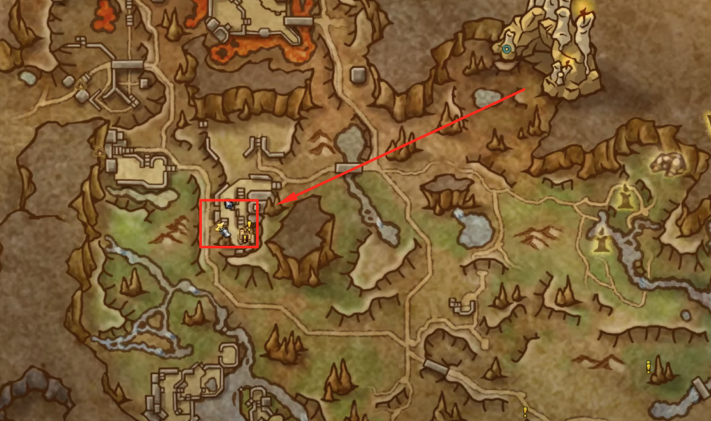 Map location for the pipe patching quest