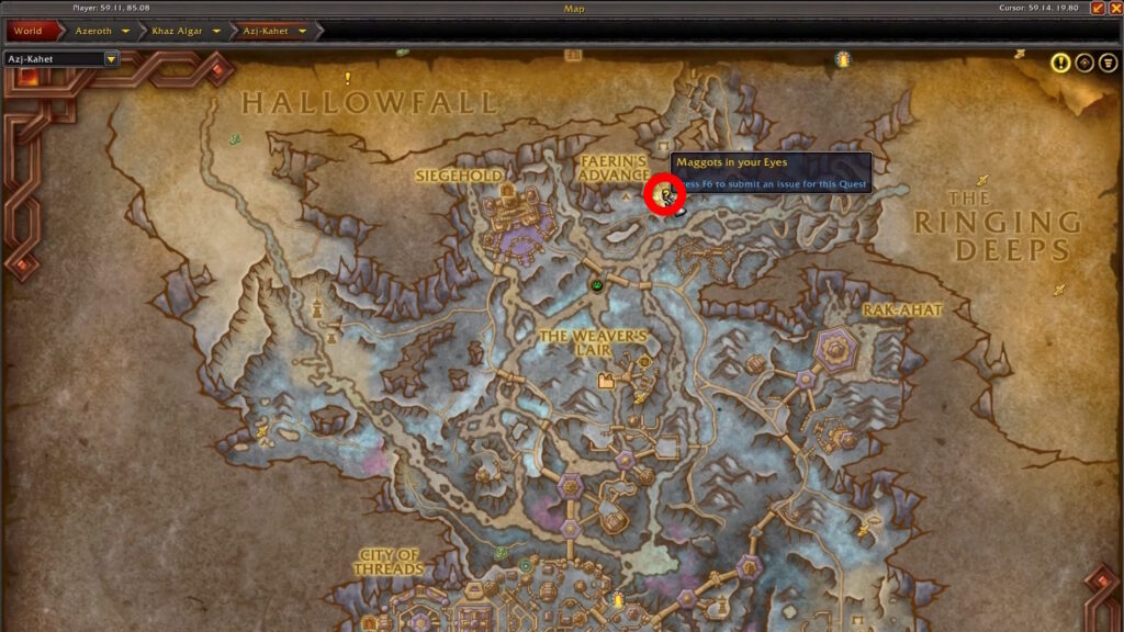 Pathfinders in Faerin’s Advance location