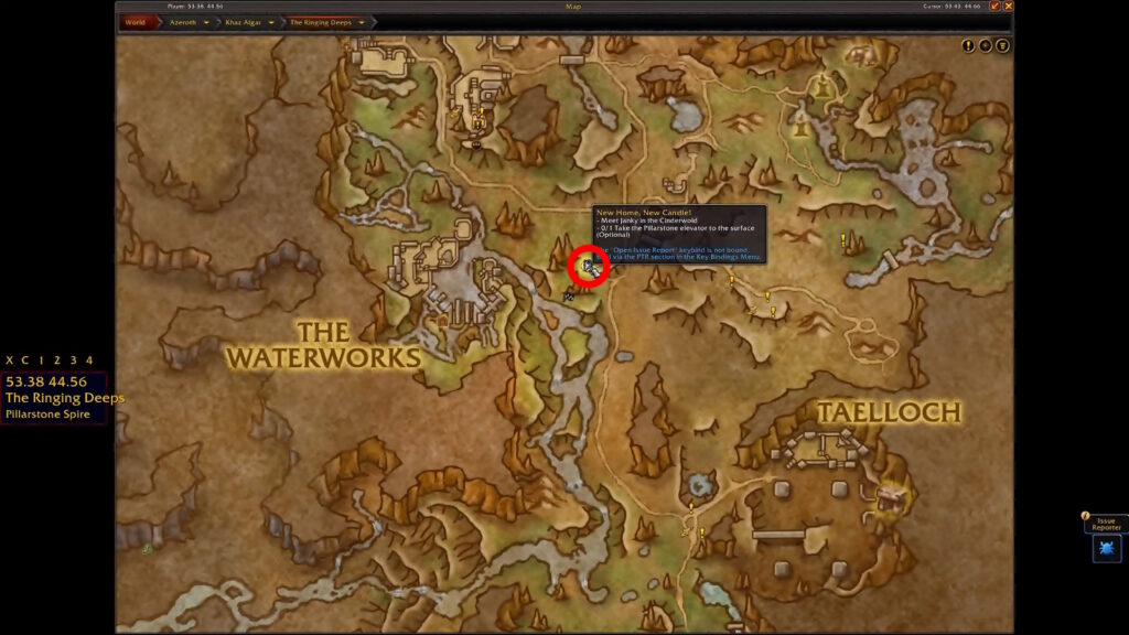 Pillarstone elevator location
