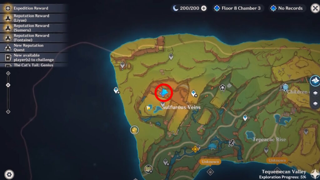 Land of Myriad Megaliths entrance map