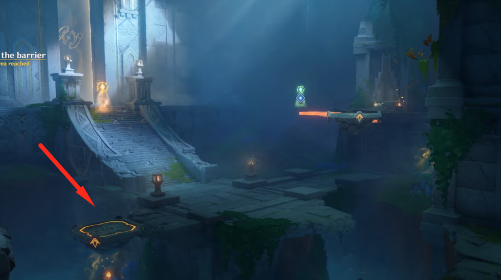 The platform you need to get on top of to get to the light switch with your character