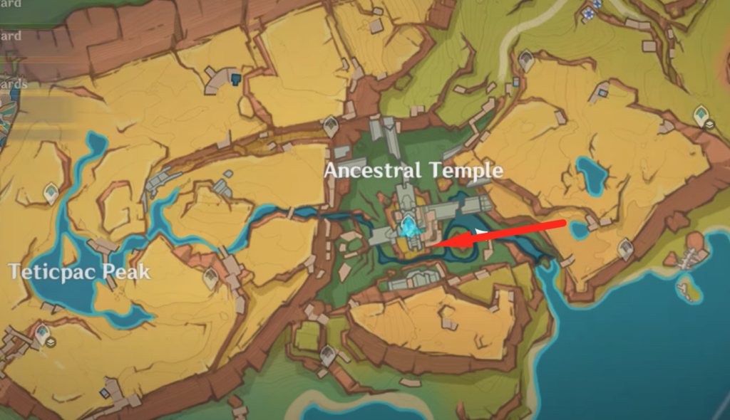 location showing where the entrance to the ruins area is