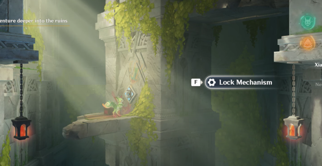 Using the switch to line up the 2 lights