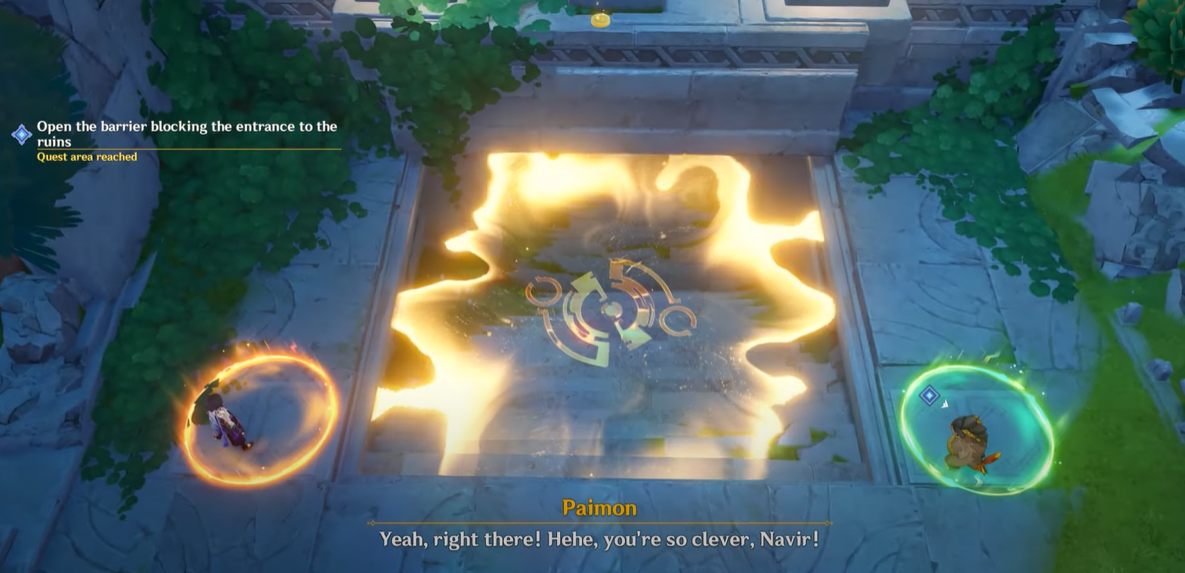 barrier you need to open with the help of the Saurion