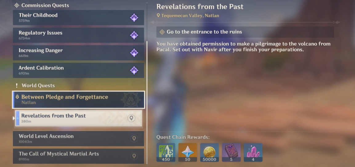 The Revelations from the Past quest