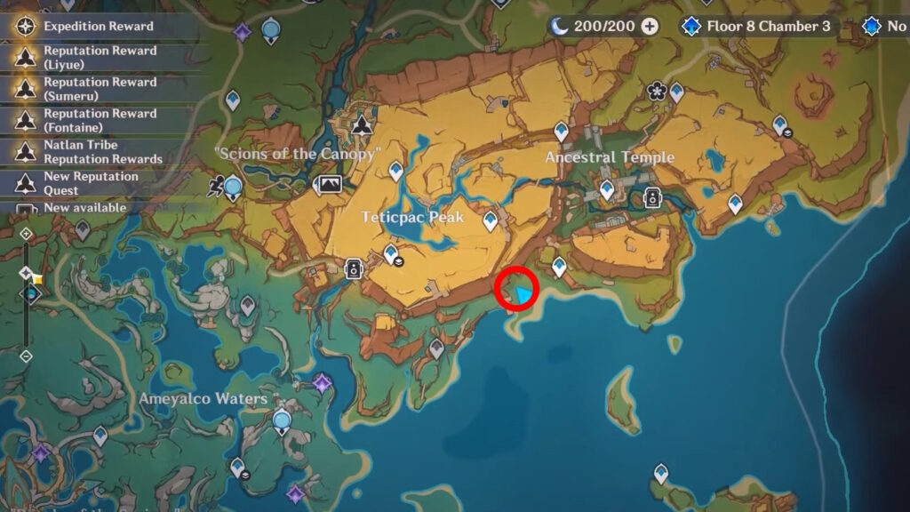 Start Location | Genshin Impact: Qispi Natlan Daily Reset Luxurious Chest Puzzle Solution