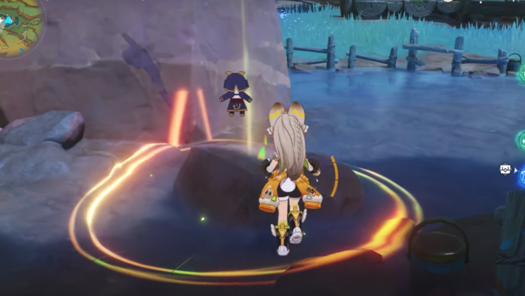 Light indicating the undercround creature is below