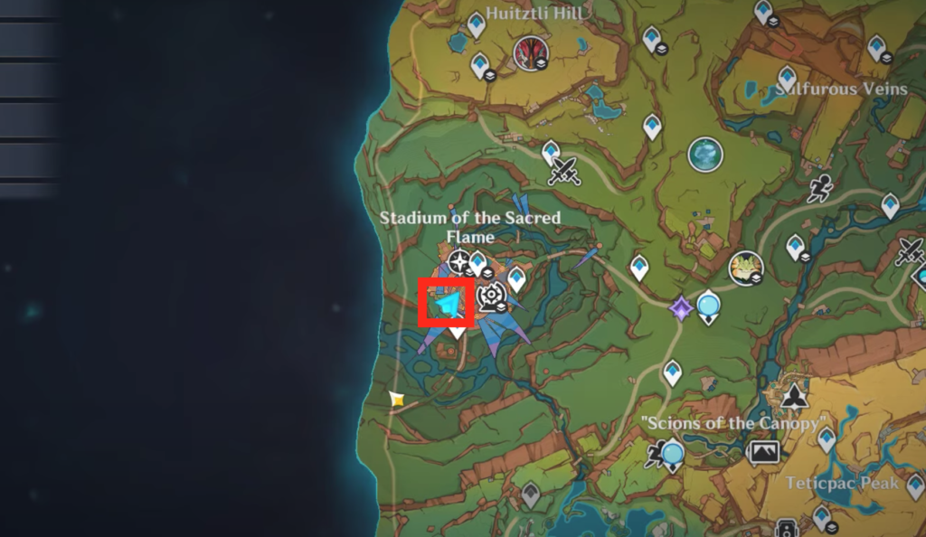 Location for the first chest