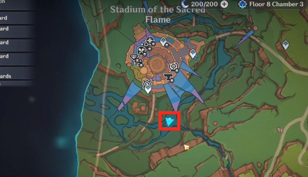 Location of the nightsoul totem you need to travel through to get to the last chests
