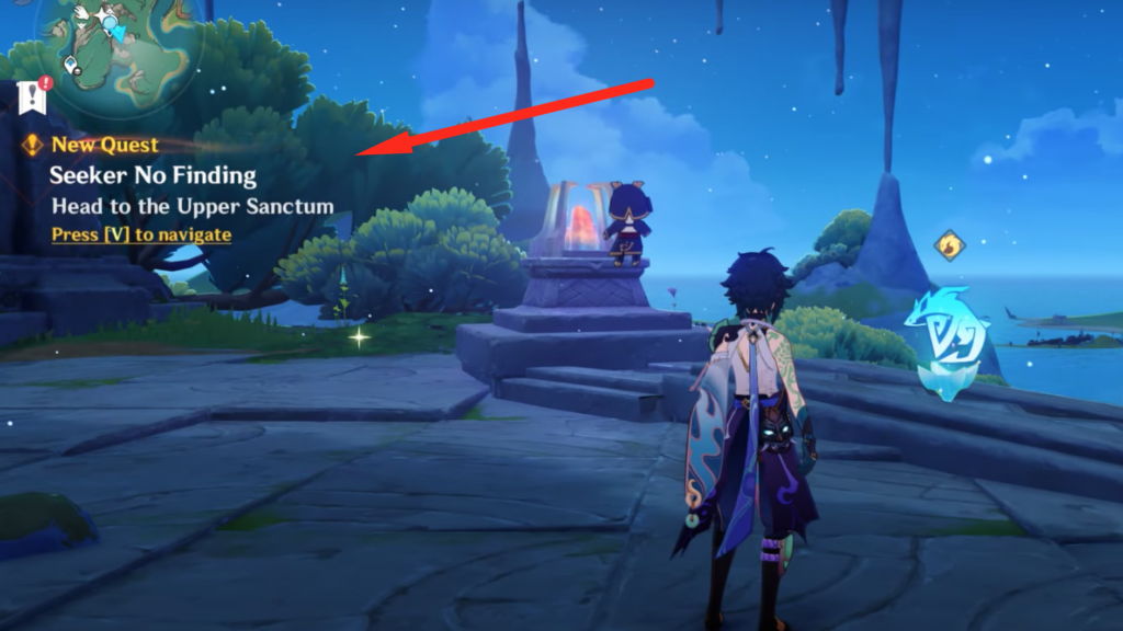 The Seeker no Finding quest being available to you after you complete the first quest