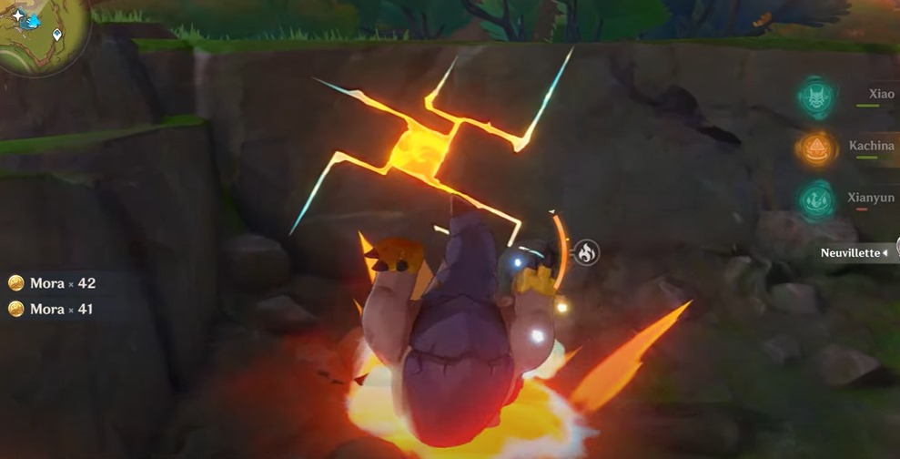 Wall you can break through to get to the chests