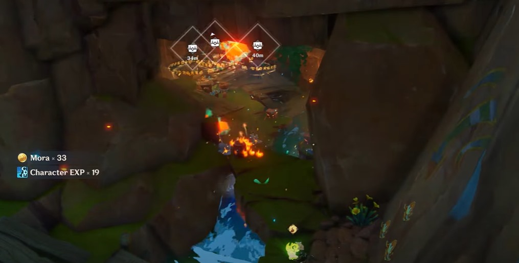 The three chests at the end of the puzzle