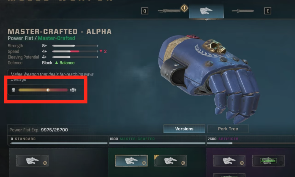 The specialization meter