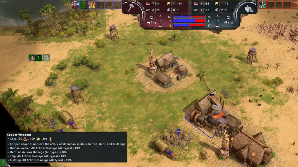 Advancing and Copper Weapons
