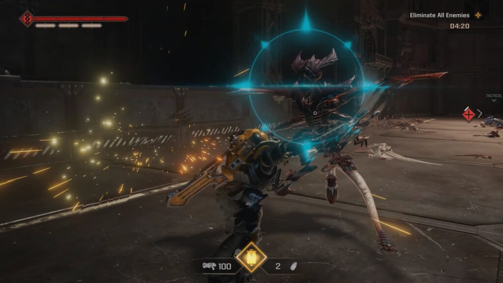 Blue glow parry