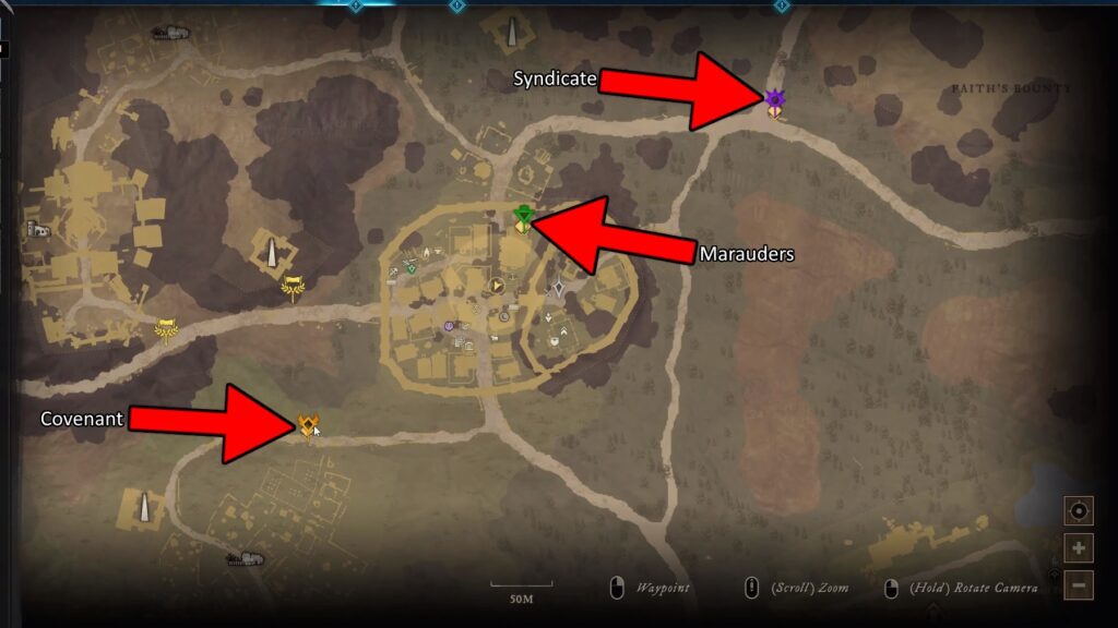 Faction Questline Locations