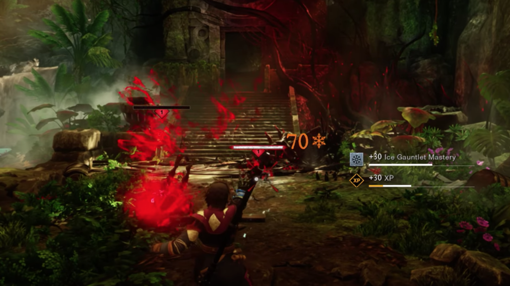 Engagement with a bunch of enemies in New World Aeternum